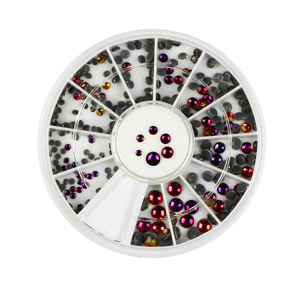 Nail Art, Nail Beauty, Nail Accessories, Nail Rhinestone, Red Blaze-Colored Rhinestones