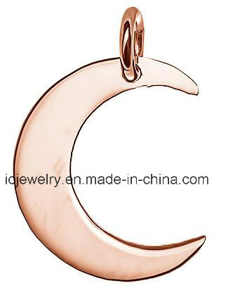 Engravable Crescent Moon Rose Gold Charm