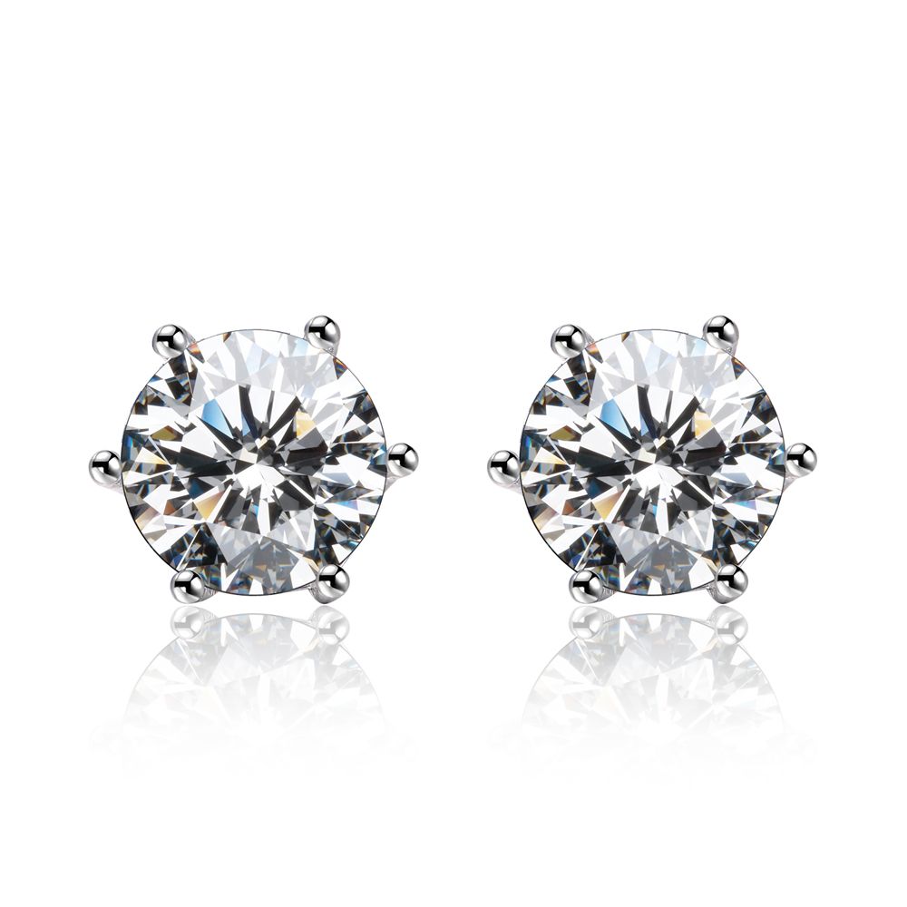 Fashion Designs New Model Zircon Crystal Brass Copper Stud Earring