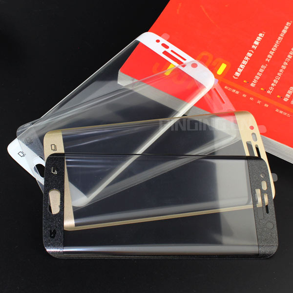 9h Hardness Full Cover Coloful Tempered Glass for Samsung Galaxy S6 Edge Screen Protector