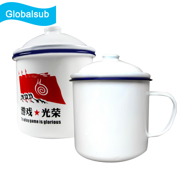 White Plain Printed Enamel Mugs for Your Sublimation