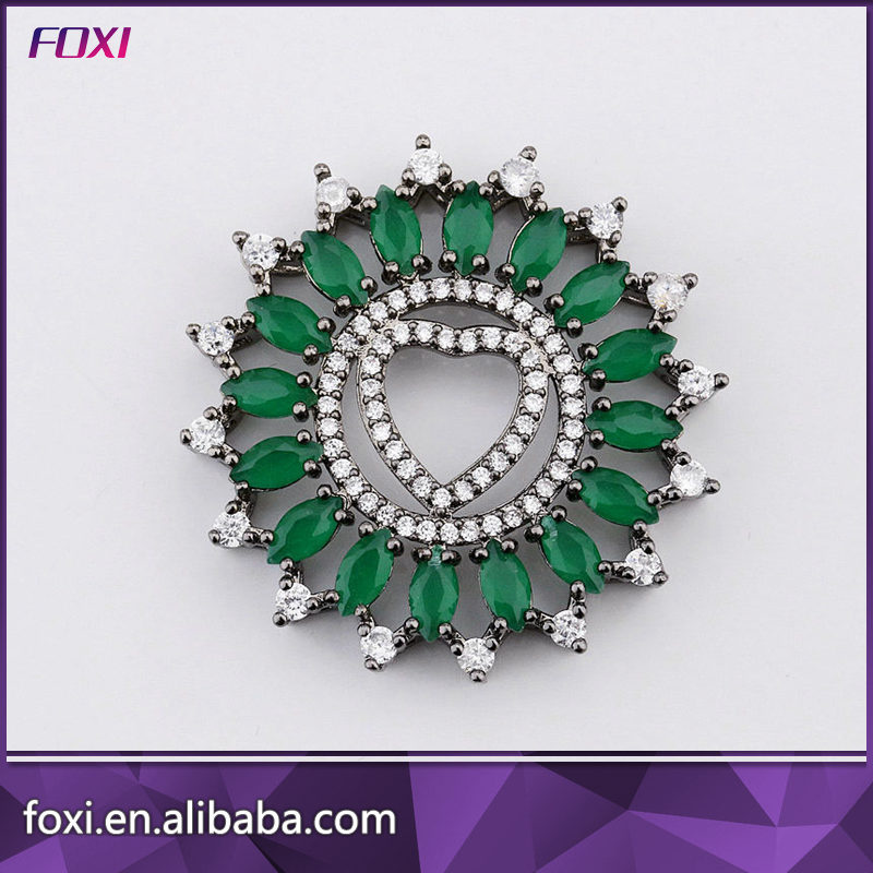 Costume Jewelry Zircon Crystal Brass Gold Necklace