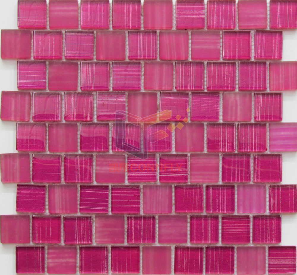 Hand Drawing Red Color Crystal Mosaic (CD454)