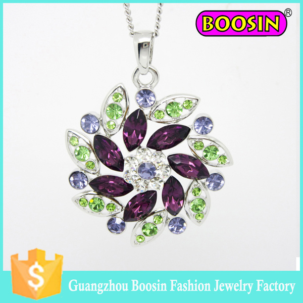 Wedding Silver Jewelry Set Alloy Infinity Crystal Charm Flower Necklace