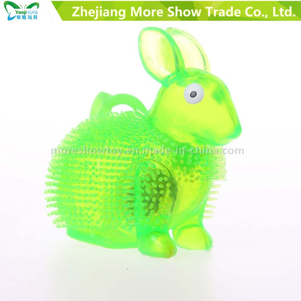 LED Flashing Sounding Lignt up Puffer Rabbit Spiky Ball