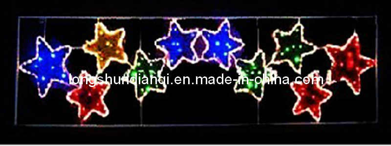Factory Price LED 2D Starts Motif Street Outdoor Decoration Light