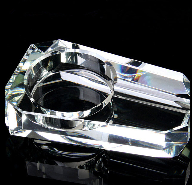 Popular Crystal Glass Cigarette Ashtray (KS13055)
