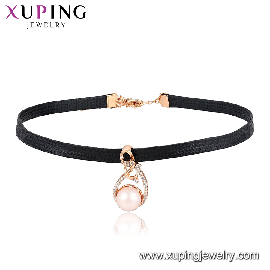 44450 Fashion Jewelry 18K Gold Color Neutral Thick Necklace
