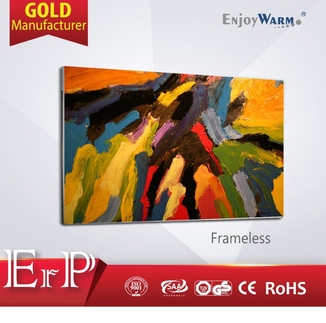 ErP Lot20 Carbon Crystal Infrared Panel Heater Electric Room Heater Infrared Heating Panel