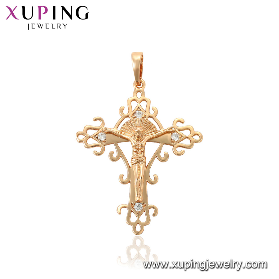 33604 Fashion Charm Cubic Zirconia Jewelry Chain Pendant in Gold-Plated