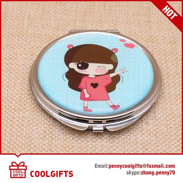 Wholesale Round Epoxy Compact Cosmetic Mirror, Folding Mirror