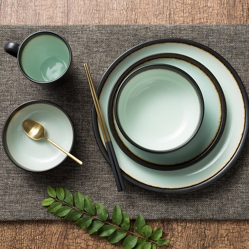 European Double-Sided Crystal Glaze Dinnerware-Dinner Set