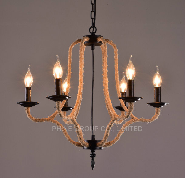Simple Restaurant Conference Room Creative Rope Chandelier