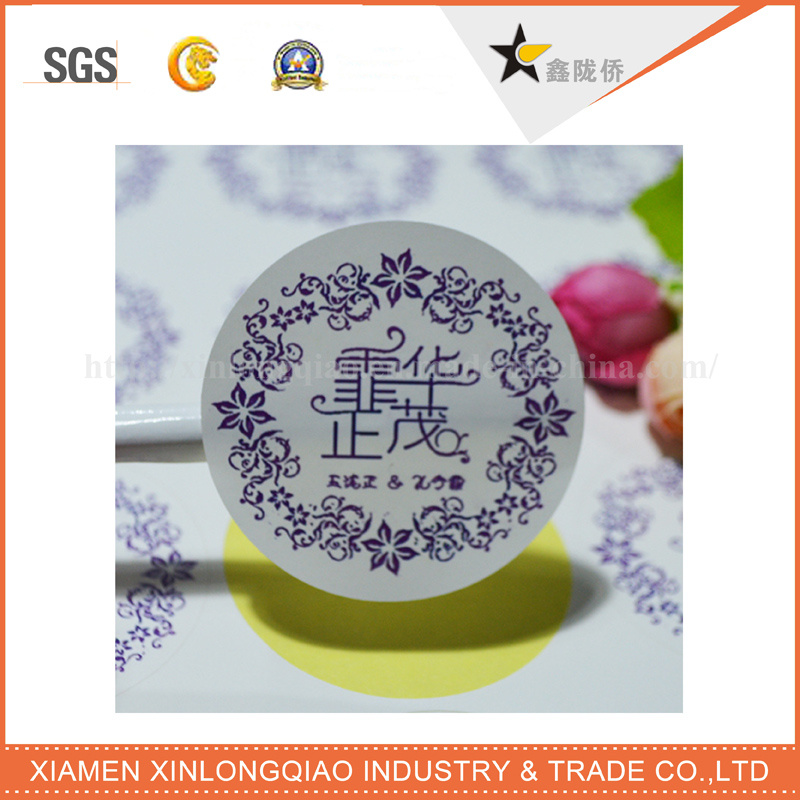 Cosmetics Printing Die-Cut Circular Permanent Removable Adhesive Label Sticker