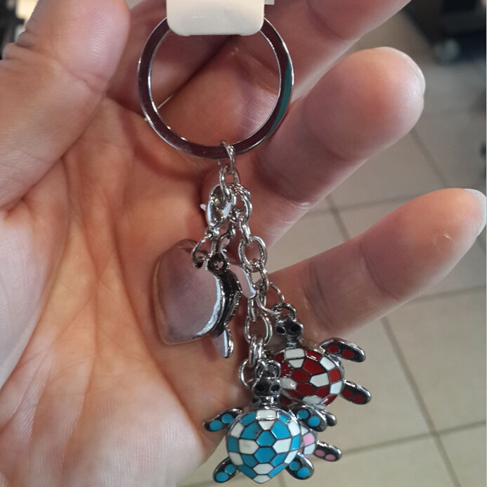 Rhinestone Key Chain, Souvenir Leather Keychain Metal Keyring