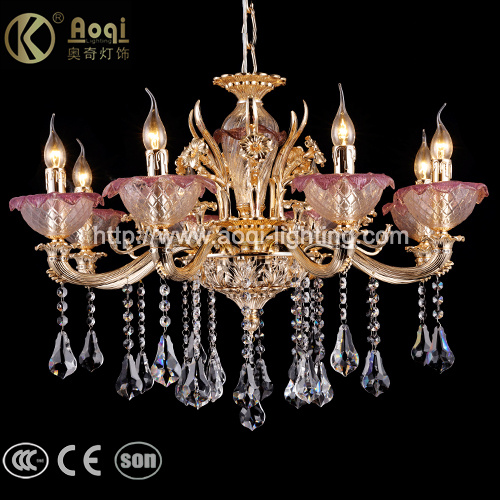 Hot Sale Golden Zinc Alloy Crystal Chandelier Light