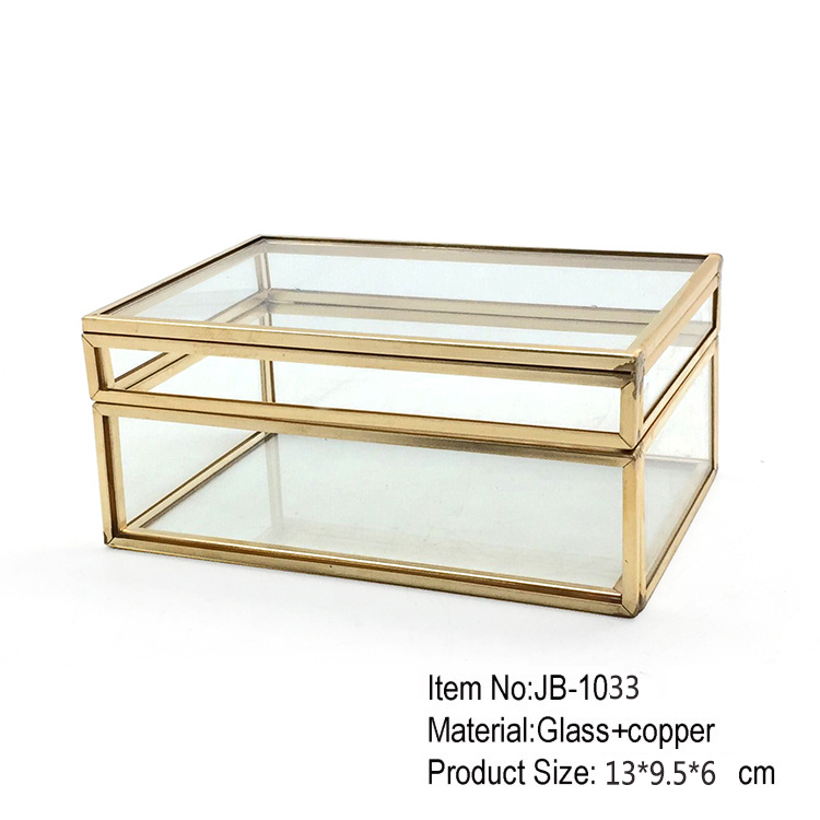 Fashion Crystal Preserved Fresh Flower Jewelry Storage Box