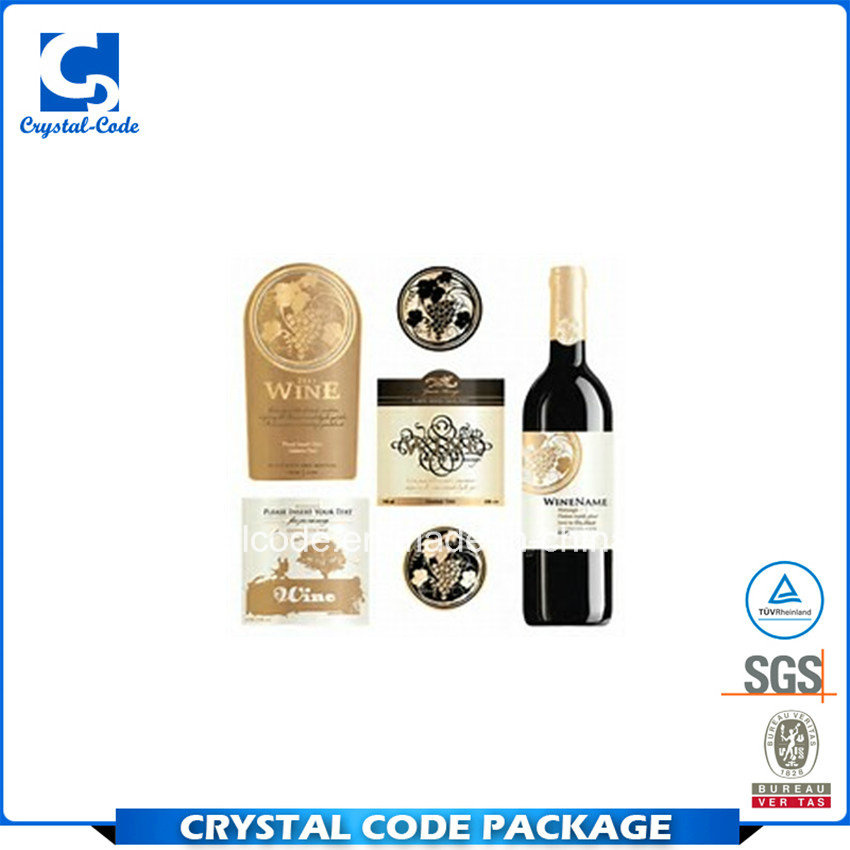 Color Printing Private Glass Wine Sticker Label