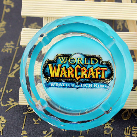 New Arrival Online Game Related Products of Wow Creative Smoking Gift for Game Player K9 Boyfriend Artificial Crystal Ashtray