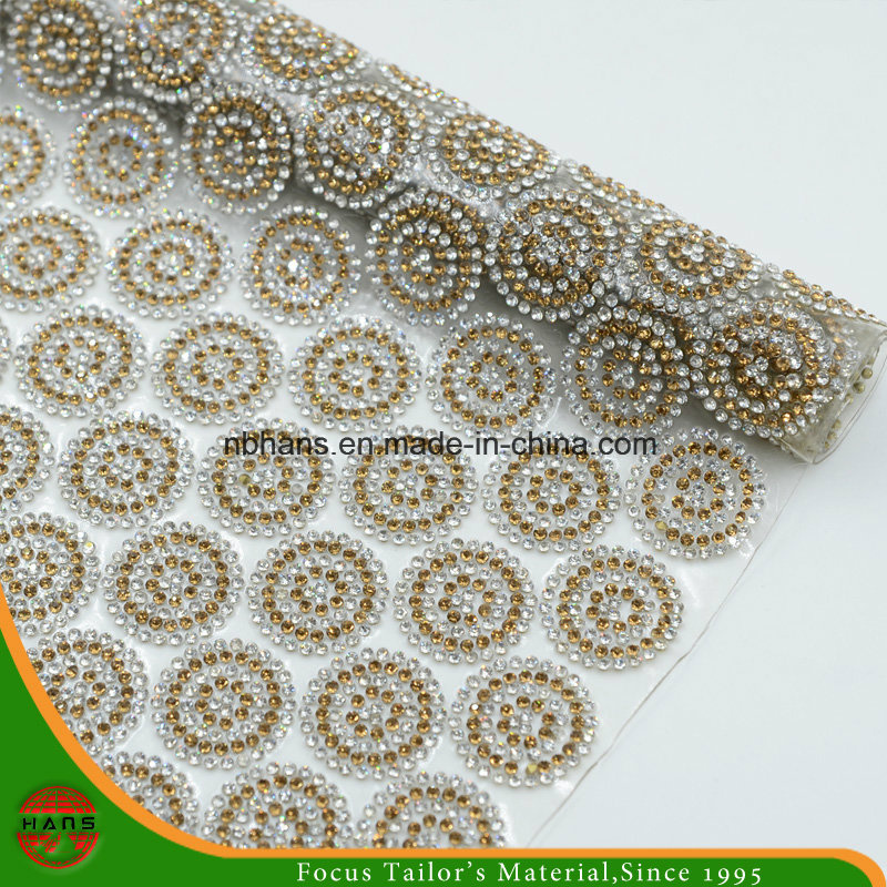 New Design Heat Transfer Adhesive Crystal Resin Rhinestone Mesh (HAYY-1732)