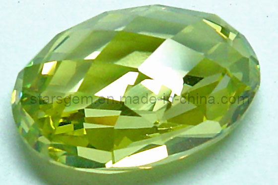 Shining Synthetic Apple Green Cubic Zirconia Beads