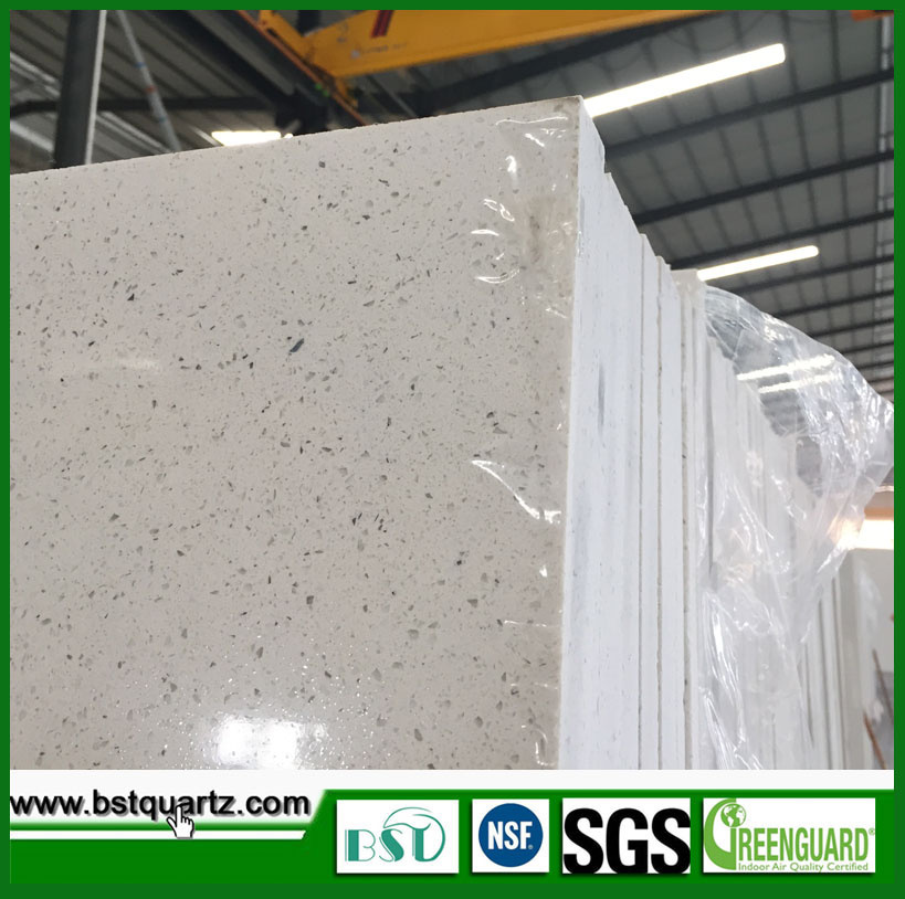 12mm 20mm 30mm Crystal White Quartz Stone
