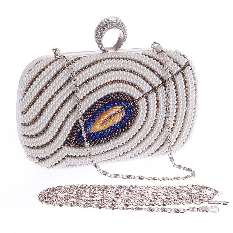 Fashion Shining Lady Handbag Beaded Diamond Women Clutch Bag