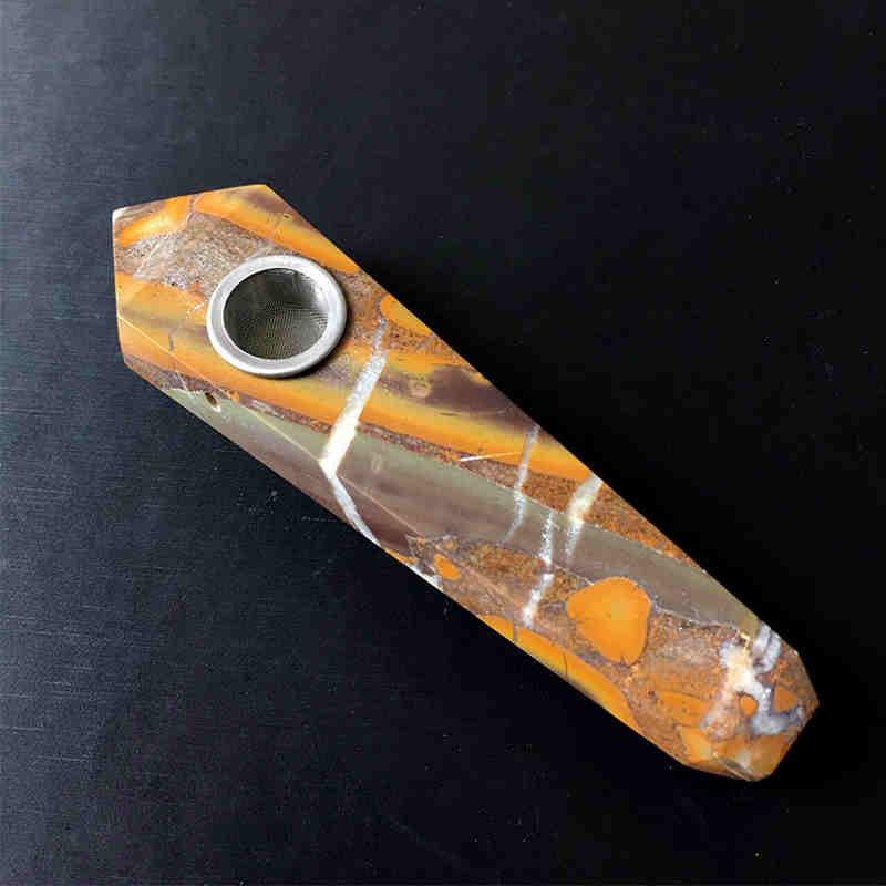 Smoking Hand Pipe Bamboo Stone Hand Pipe Natural Material Smoking Pipe