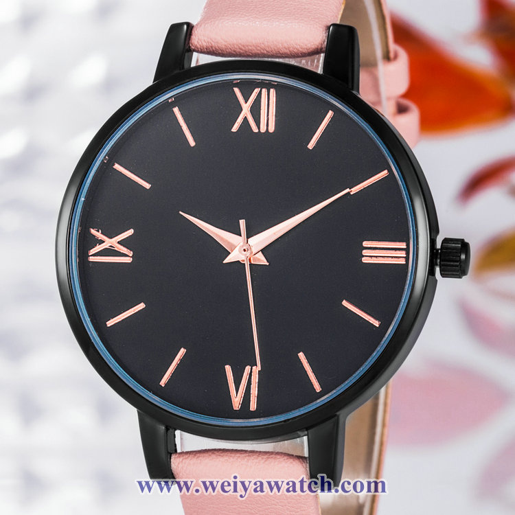 OEM Leather Strap Lady Quartz Wist Watch, Ladies Watches (WY-17030A)