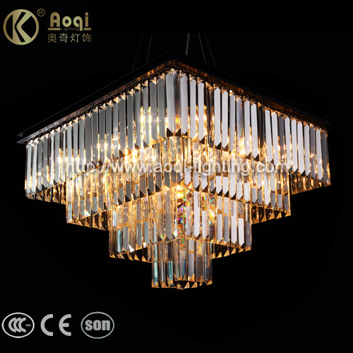 Modern Design Square Crystal Pendant Lamp