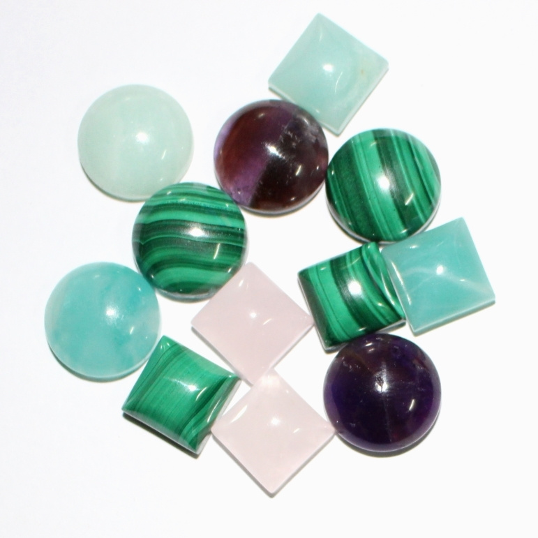 Semi Precious Tone Crystal Amethyst Cabochon