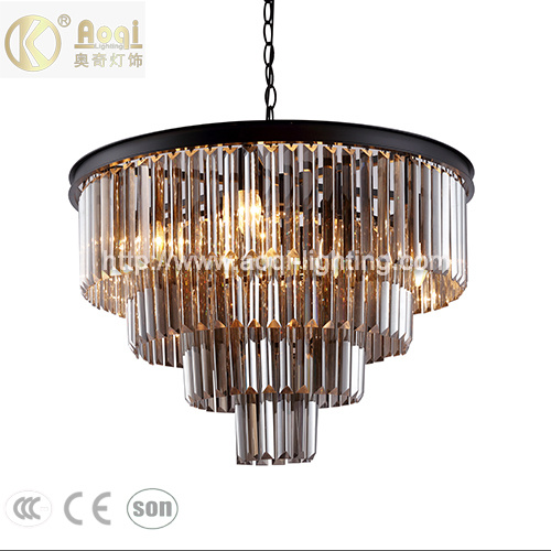 Modern Design Amber Crystal Pendant Light