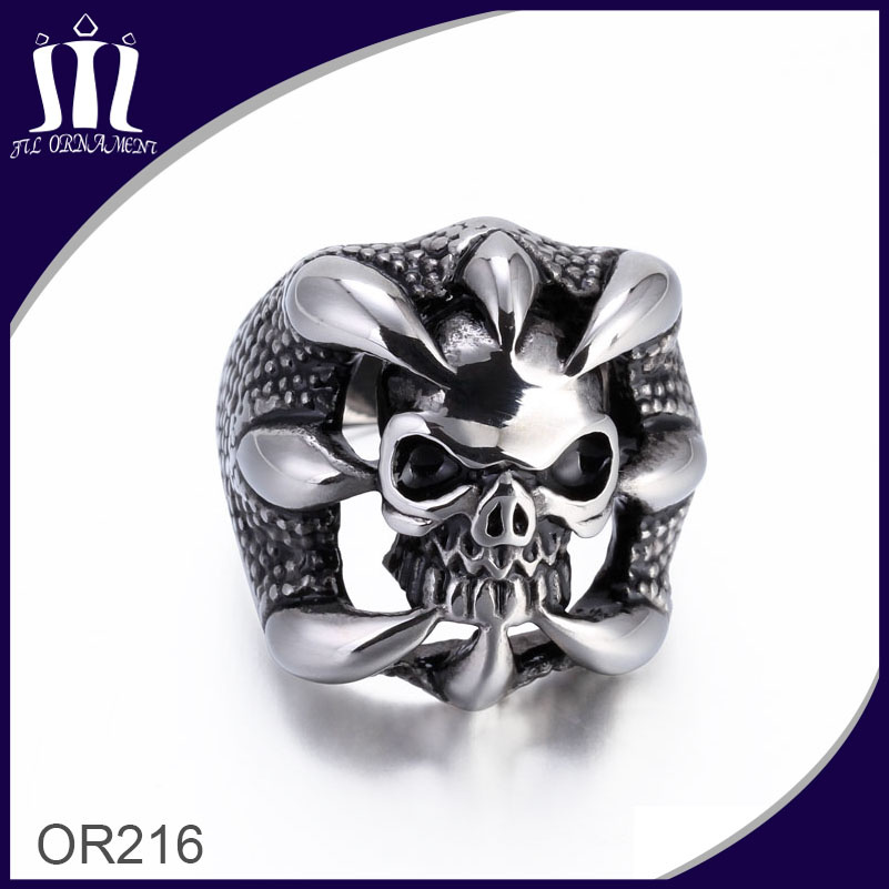 Custom Design Men's Retro Skull Ring