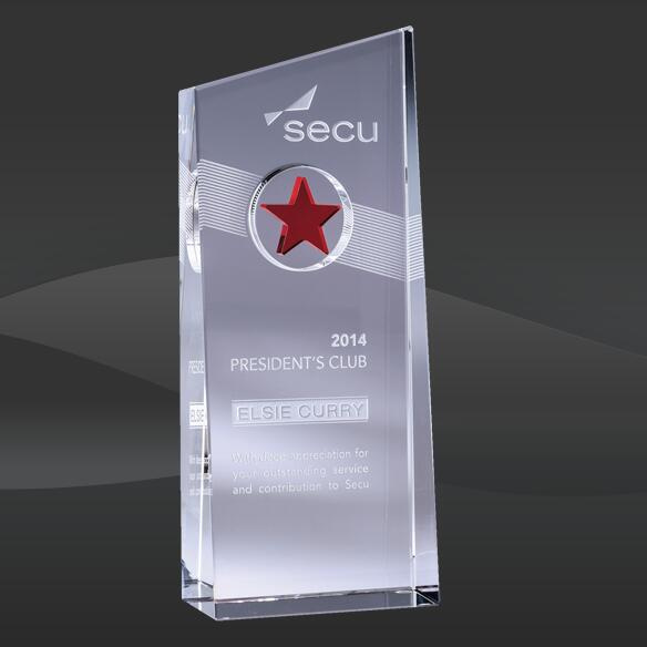 Red Nebula Crystal Star Award (JC-1579R, JC-1580R)