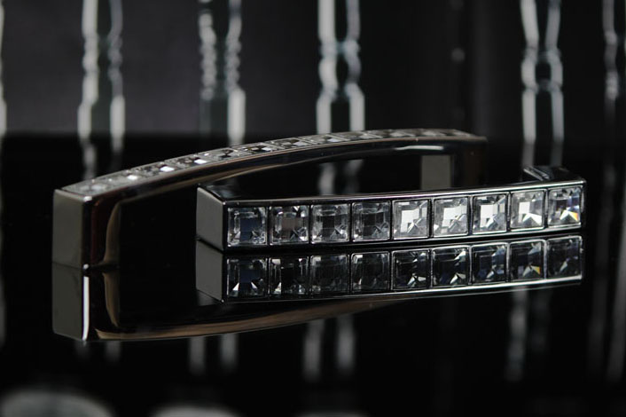 128mm Shiny Crystal Bead Sark Drawer and Door Handle