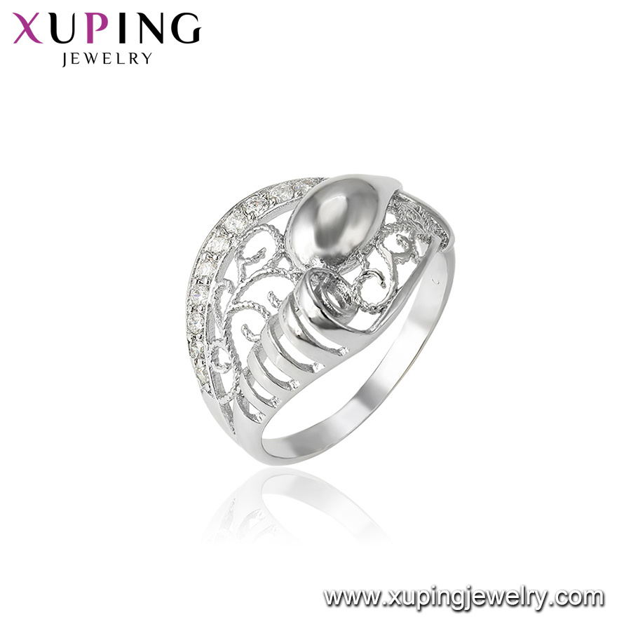 12158 Fashion Luxury Charming Single Ruby Stone Dubai Silver Jewelry Ring