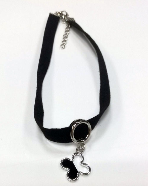 Simple Jewelry Choker Necklace with Butterfly Charm with Enamel