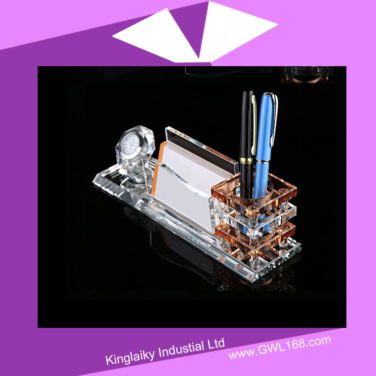 Crytal Pen Holder with Watch CS -0005