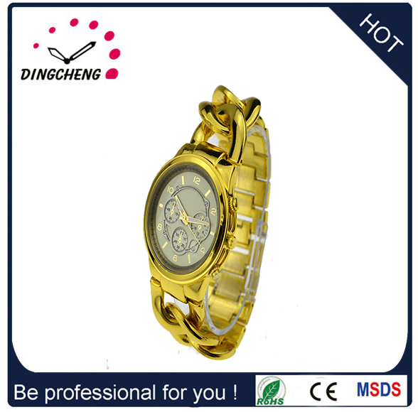 Hot Sale Fashion Charm Custom Logo Gold Watch (DC-727)