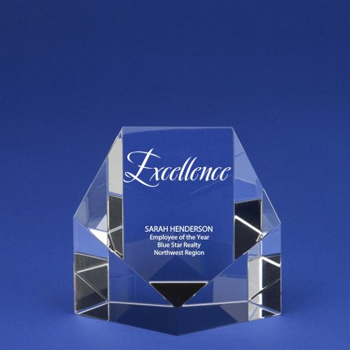 Crystal Face Trophy for Celebrating Achievements (#78006)