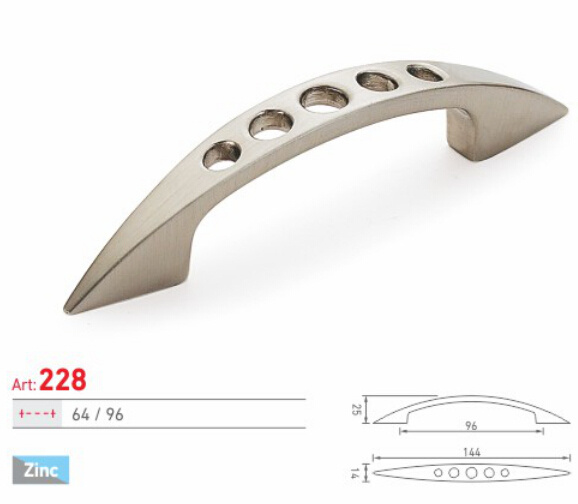 Modern Simple Design Zinc Alloy Sn Finish Cabinet Handle (228)