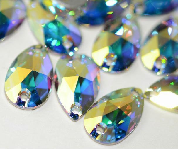 Teardrop Ab Color Sew on Stones for Wedding Dress