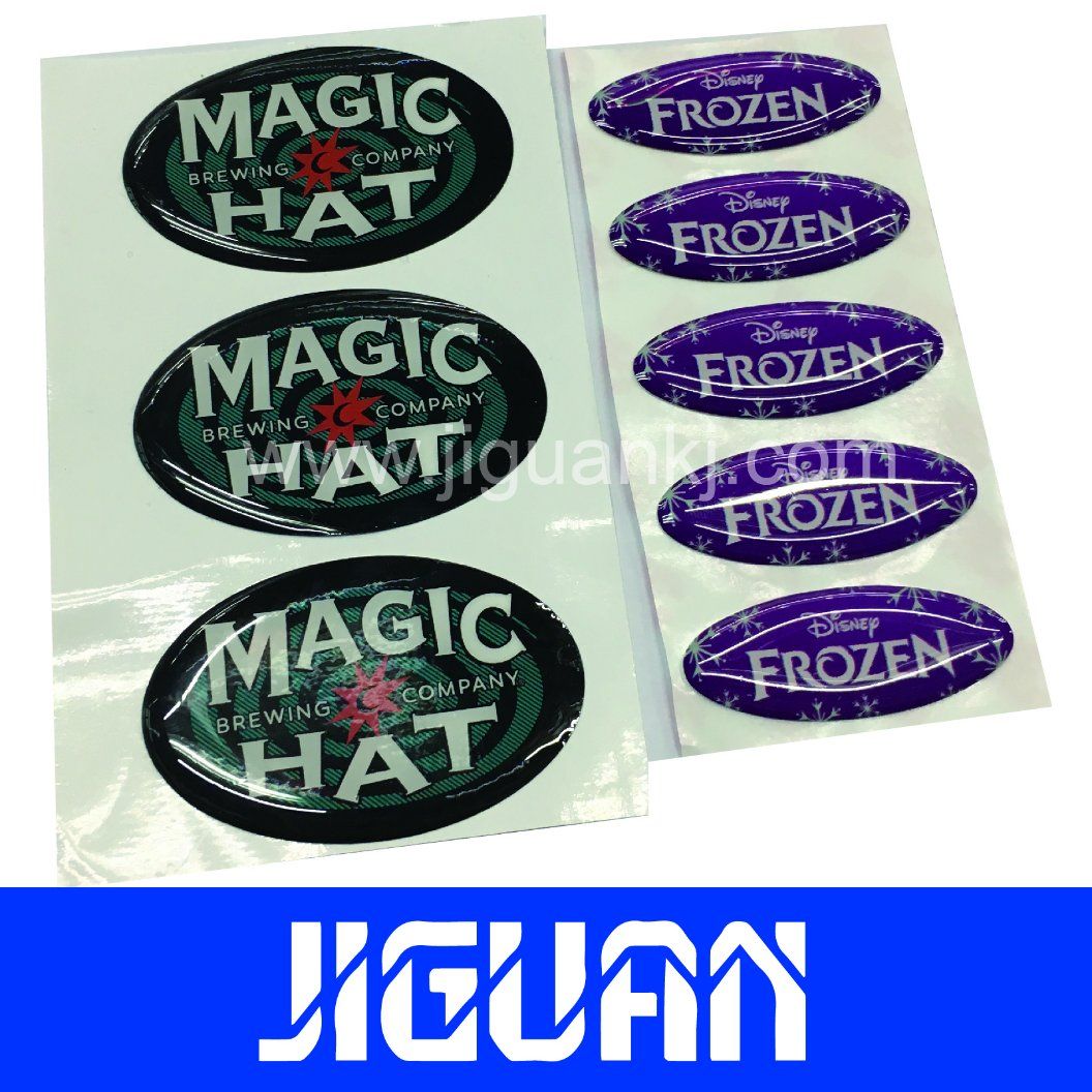 High Quality Made Transparent Round Shape Clear Epoxy Sticker