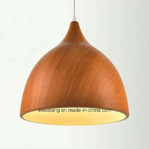 Modern Simple Chandelier Pendant Light with Wood Color for Restaurant