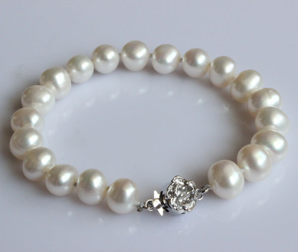 9-10mm Classic Type Freshwater Pearl Bracelet (EB1545-1)