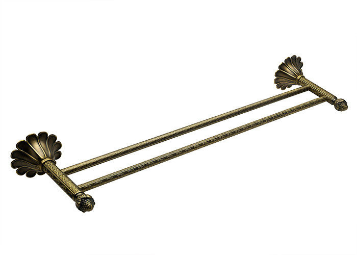 Modern Design Double Towel Bar Antique Brass Bathroom Essentials