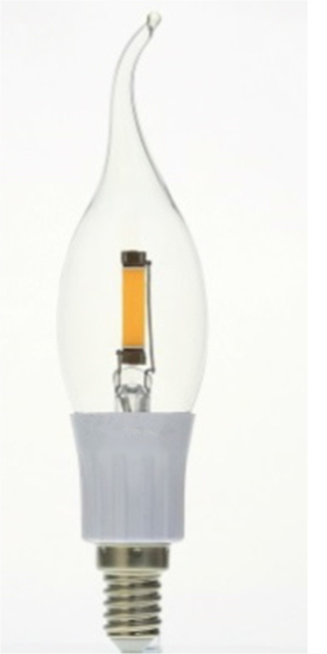 Tailed C35 1.6W 210lm Cw E27 COB LED Bulb