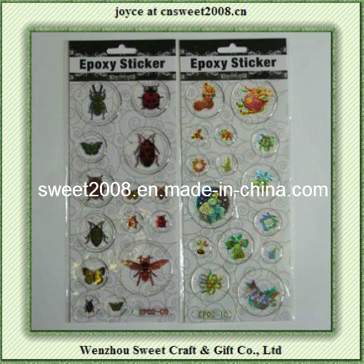 Custom Funny Cartoon Epoxy Laser Stickers for Decoration