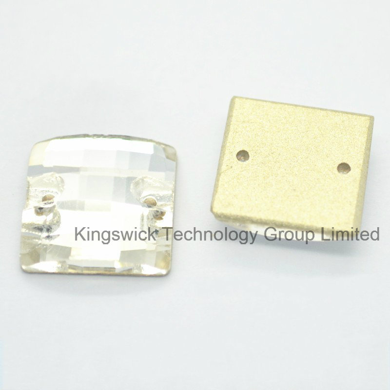 Square Shape Sew on Flat Back Crystal Rhinestone