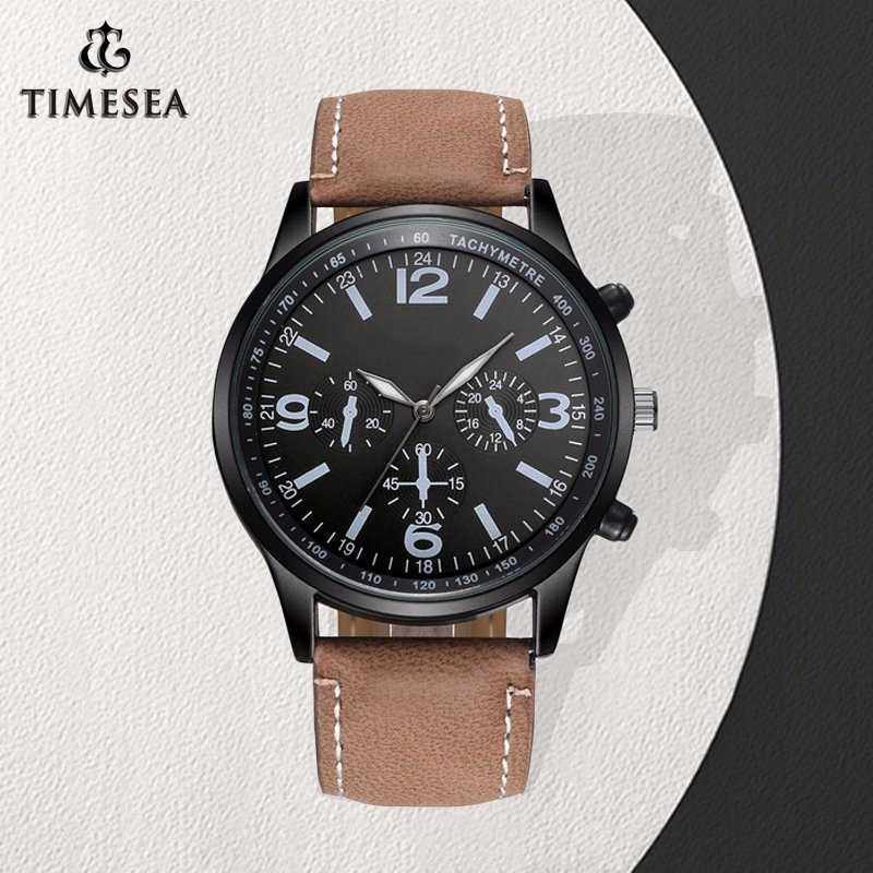 Fashion Wristwatch Men Leather Watch Band Custom Logo Watch 72904
